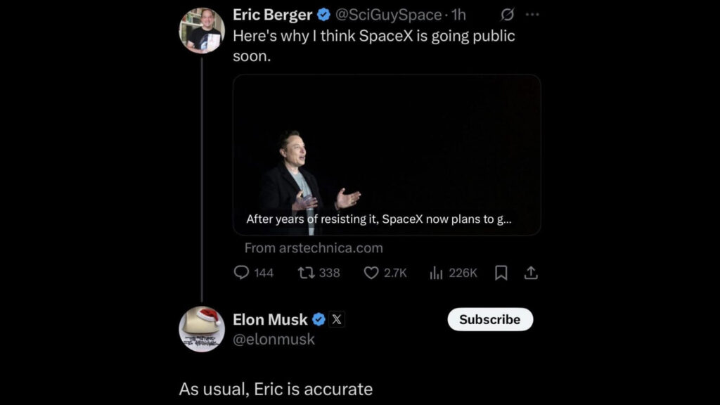 Elon Musk SpaceX IPO