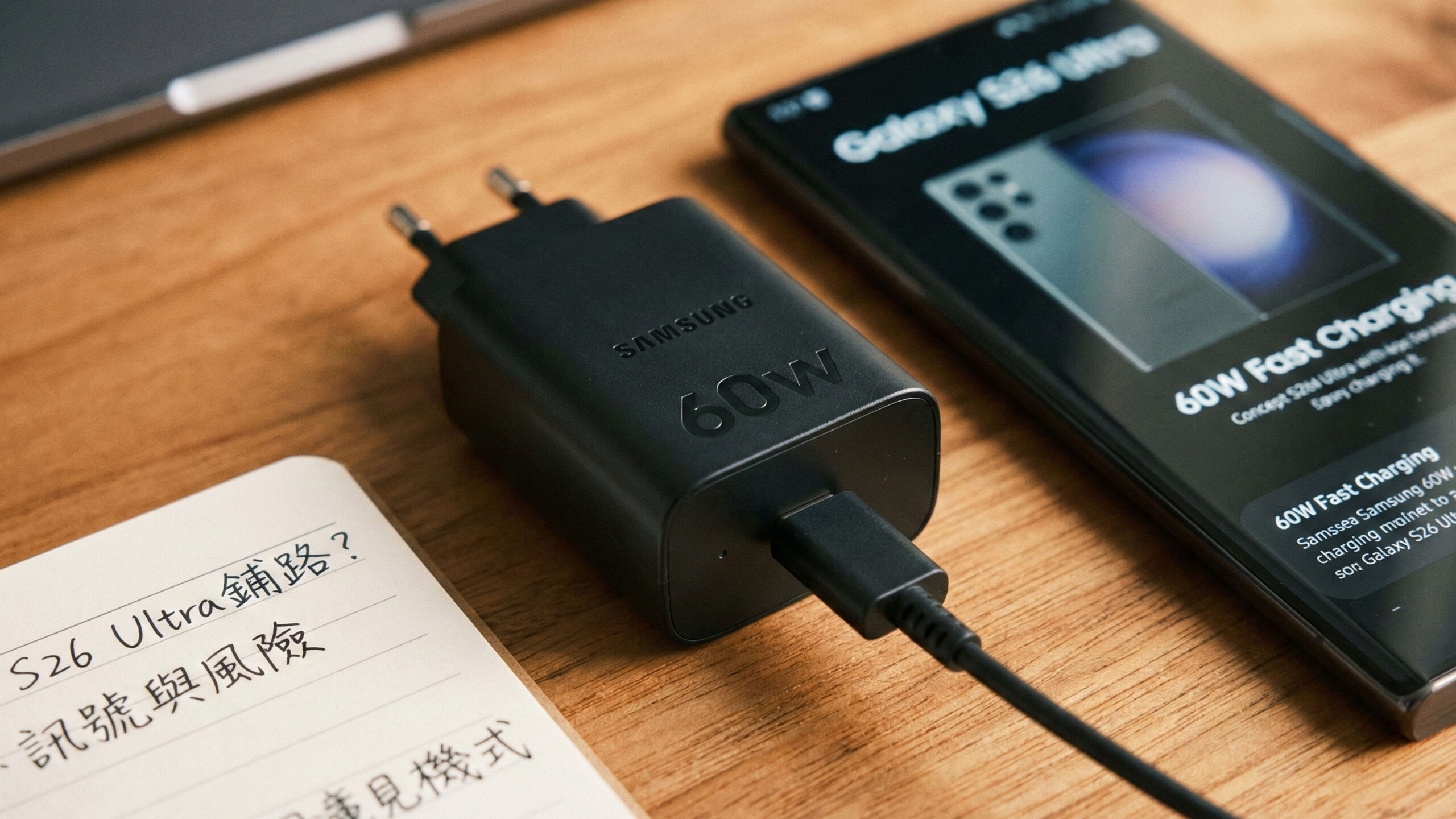 三星最近在部分區域官網悄悄出現一顆「60W Power Adapter」：單孔 USB-C、標榜最高 60W、還寫上 USB PD 3.1 與 PPS。它沒有大張旗鼓開賣，反而更像是丟出一個訊號彈——三星可能終於要讓下一代 Ultra 的有線快充突破 45W 天花板。