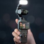 DJI Pocket 4 官方產品圖，呈現機身設計與隨身雲台相機定位