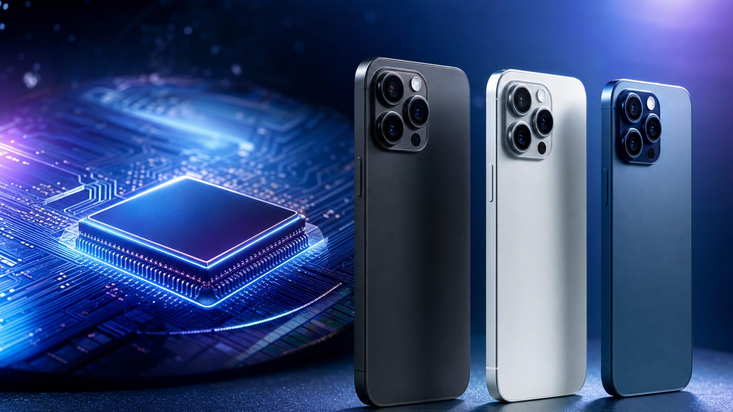 傳聞中的小米 18 系列與新款 Snapdragon 8 Elite Gen 6 晶片概念圖,呈現旗艦手機與高效能處理器的對比意象