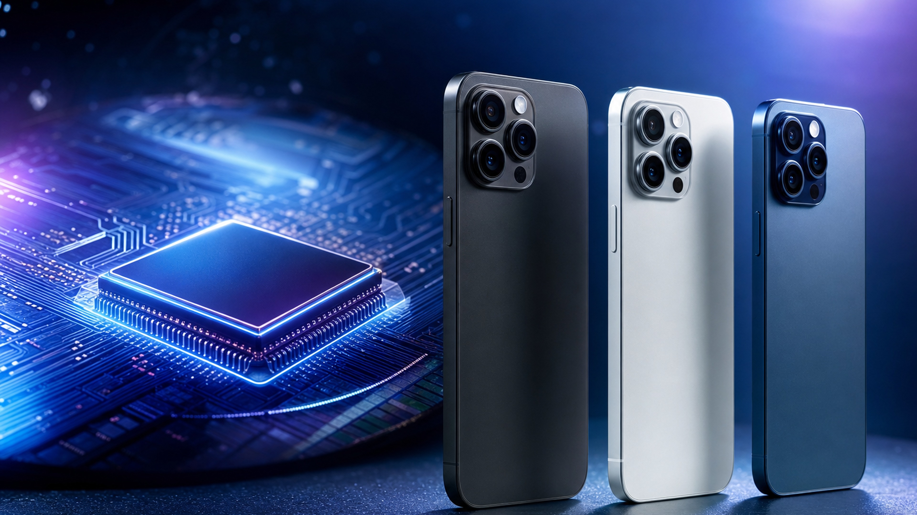 傳聞中的小米 18 系列與新款 Snapdragon 8 Elite Gen 6 晶片概念圖,呈現旗艦手機與高效能處理器的對比意象