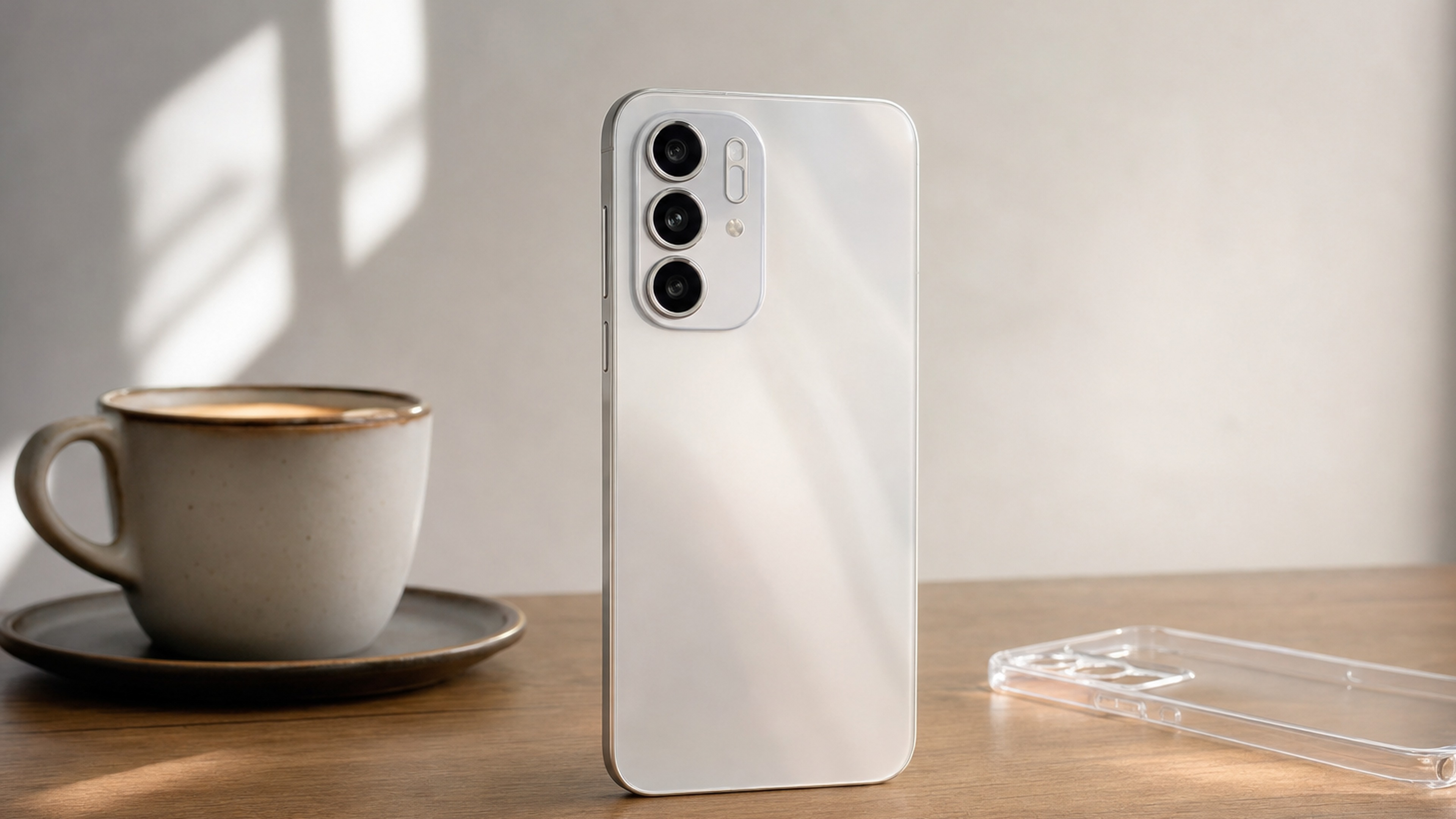 Oppo Reno16 外觀與相機模組特寫，小尺寸機身結合全 50MP 三鏡頭與 80W 快充的中階手機設計