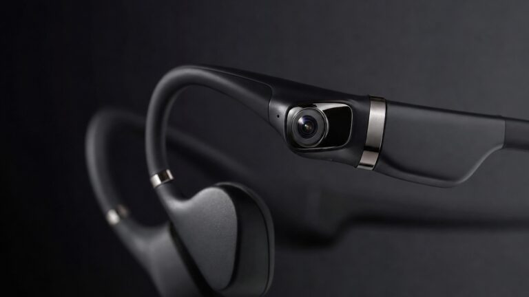 Rollme AirCam 開放式骨傳導耳機內建 8MP 相機,主打 1080p30、Wi‑Fi 6 與 AI 翻譯功能的穿戴裝置,適合戶外與通勤短片段記錄