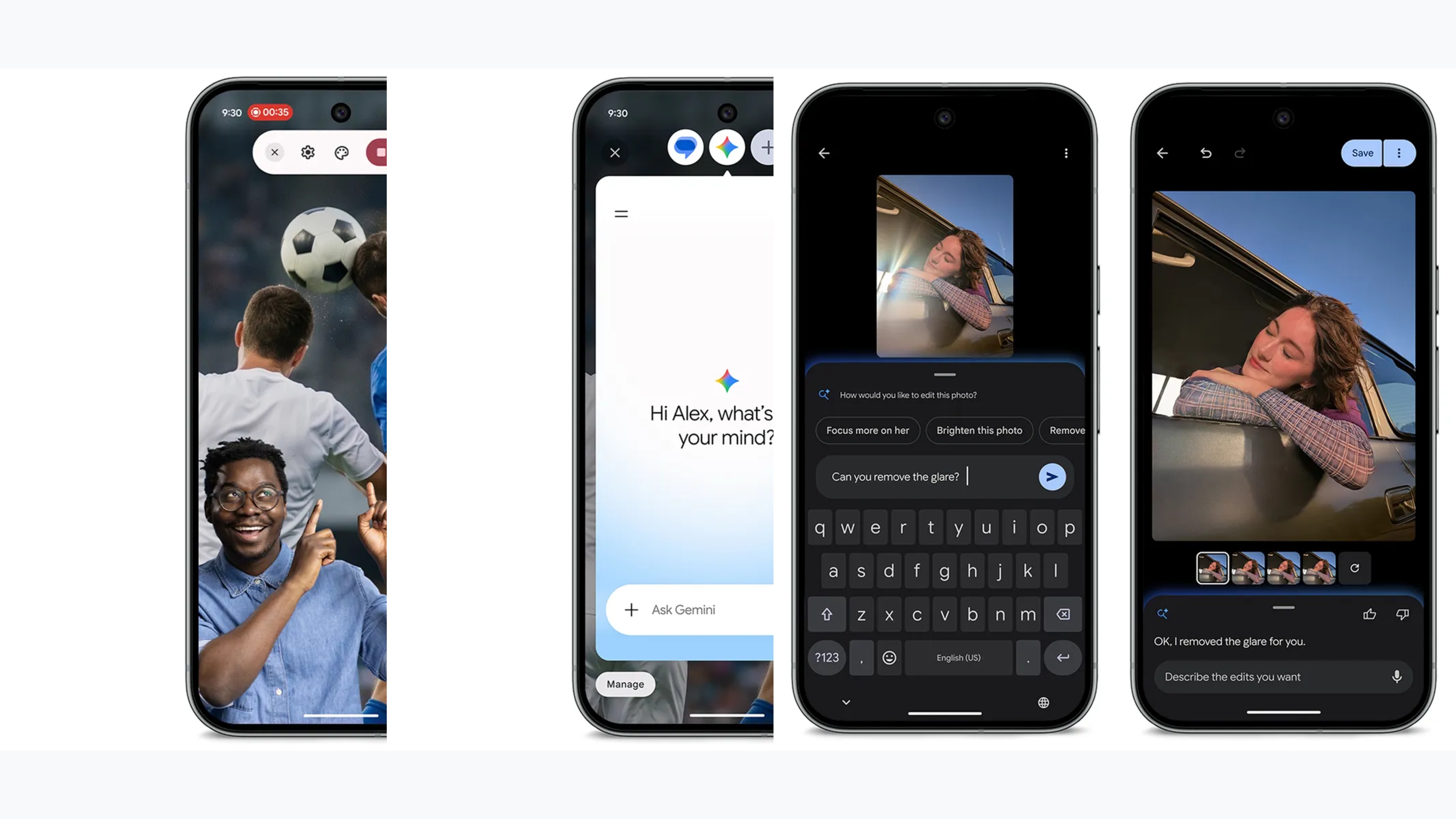 六月 Pixel Drop 功能推送重點解析：螢幕錄影自拍、Gemini 影音編輯與「泡泡」多工 Google Pixel 官方功能畫面
