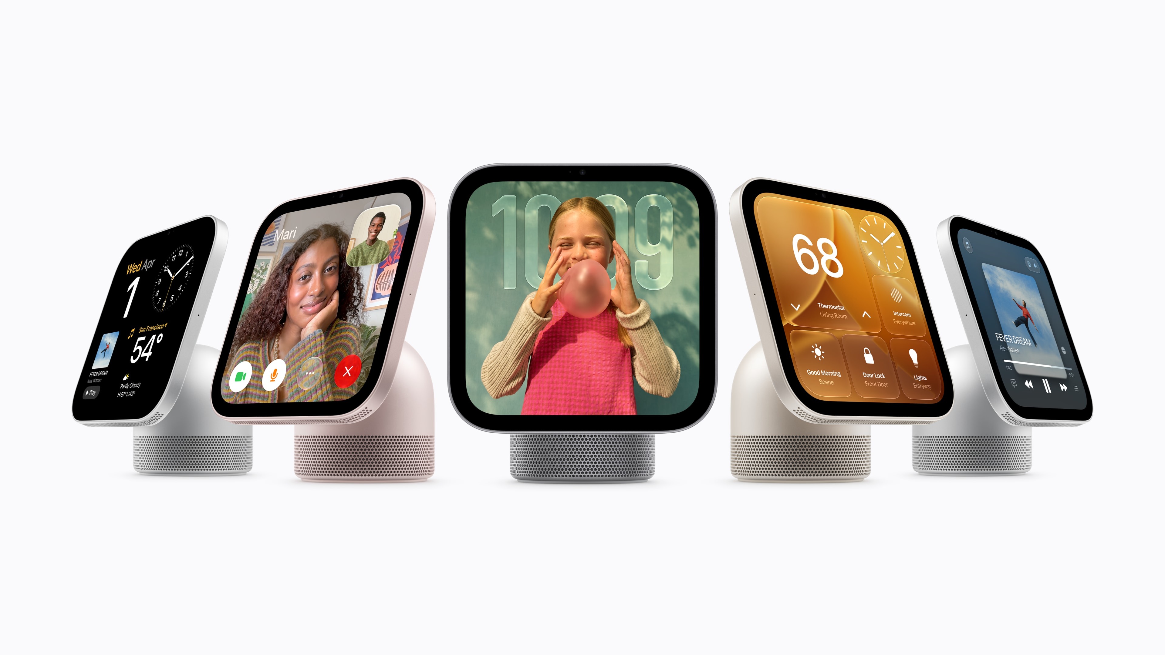 Apple HomeView 四款配色與智慧家庭功能官方產品圖