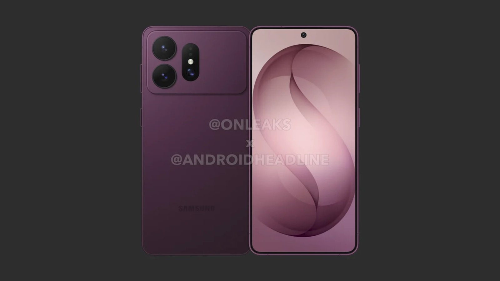 Galaxy S27 Pro 外流渲染圖(圖:OnLeaks/Android Headlines)