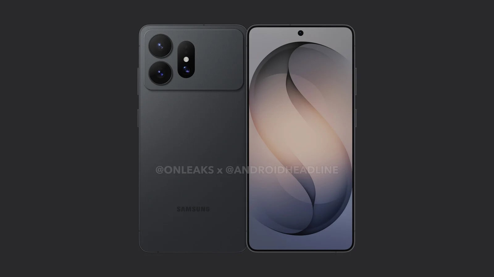 Galaxy S27 Ultra 外流渲染圖（圖：OnLeaks／Android Headlines）